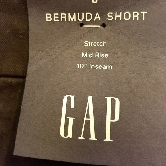 Gap Bermuda Stretch Midrise Black Shorts NWT Size 6 - Picture 5 of 7